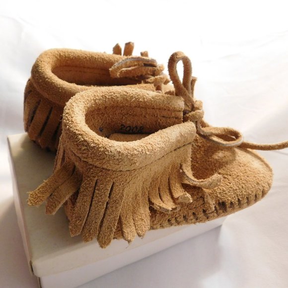 Vintage Minnetonka Pa-Poo-Shu Fringe Booties Size 4 - Picture 5 of 8